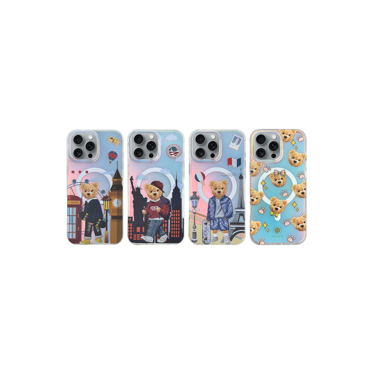 ZuckBear Apple iPhone 16 Pro Darnell Frosted Laser Magsafe Kapak – Şeffaf görseli 2