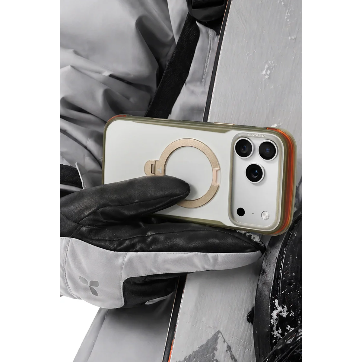 Torras Apple iPhone 17 Pro Max Ostand Q3 Air Pro Standlı Magsafe Kapak – Gravel Dust görseli 4