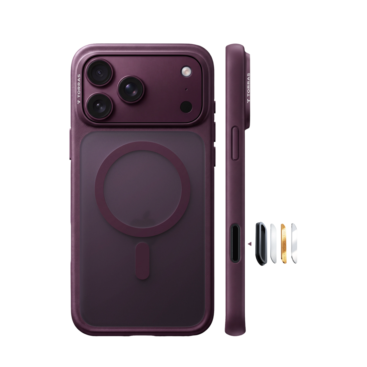 Torras Apple iPhone 18 Pro Max Guardian Magsafe Kılıf – Bordo görseli 1