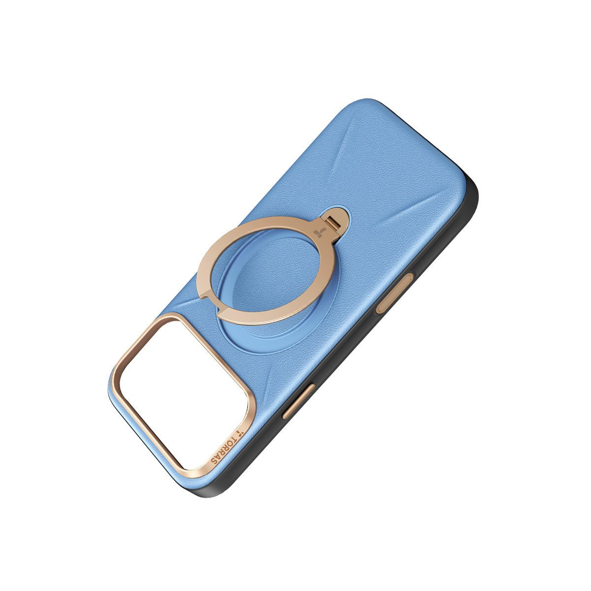 Torras Apple iPhone 18 Pro Max O Stand Spin VegSkin Serisi Magsafe Kılıf – Açık Mavi görseli 5