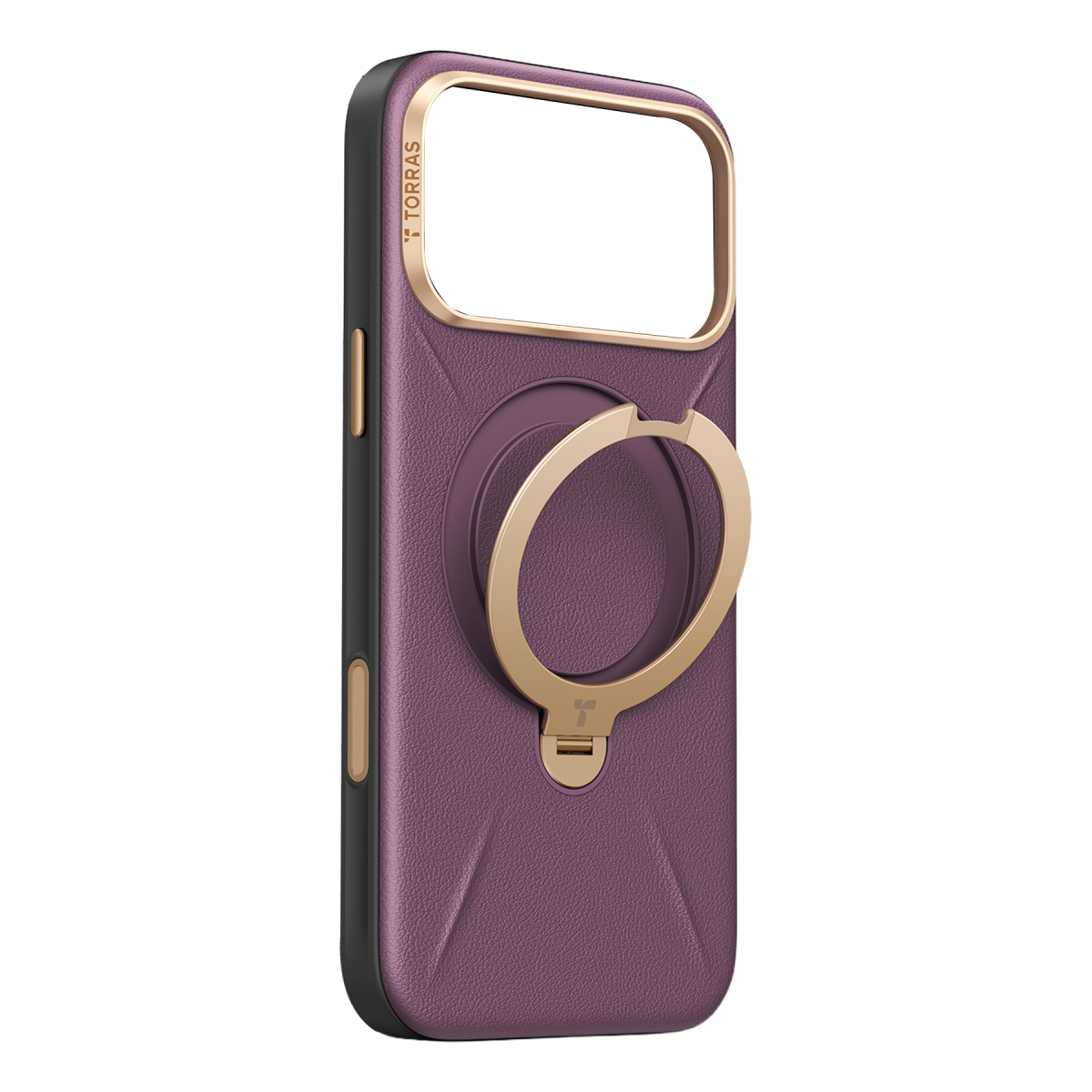 Torras Apple iPhone 18 Pro Max O Stand Spin VegSkin Serisi Magsafe Kılıf – Bordo görseli 4