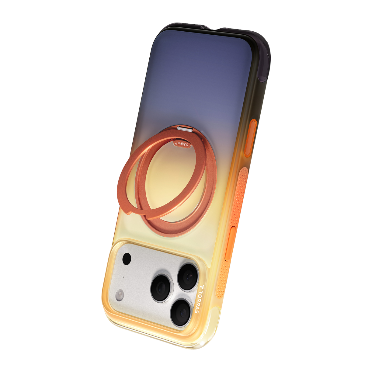 Torras Apple iPhone 18 Pro Max O3 Air Gradient Standlı Magsafe Kapak – Sierra Dusk görseli 3