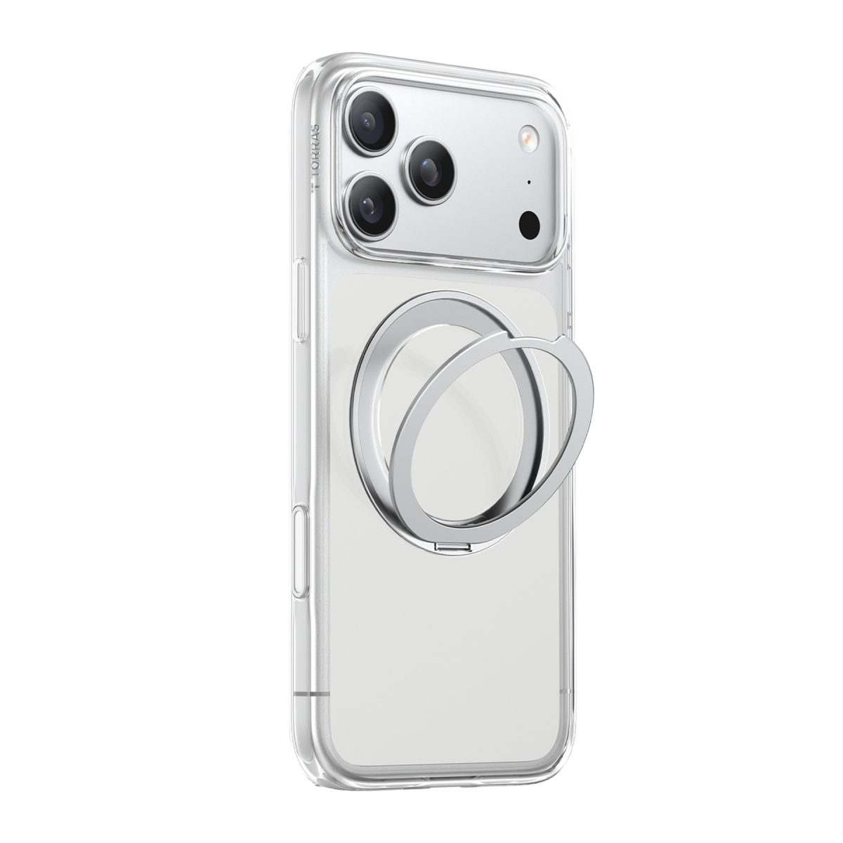 Torras Apple iPhone 18 Pro Max Ostand O1 Guardian Standlı Magsafe Kapak – Şeffaf görseli 3
