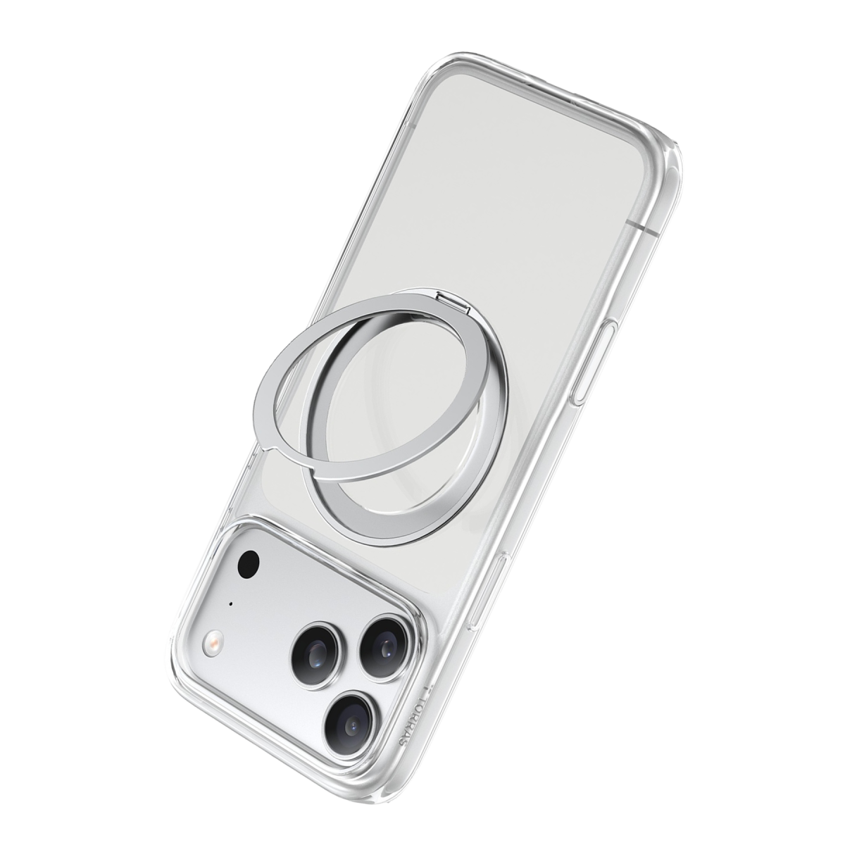 Torras Apple iPhone 18 Pro Max Ostand O1 Guardian Standlı Magsafe Kapak – Şeffaf görseli 4