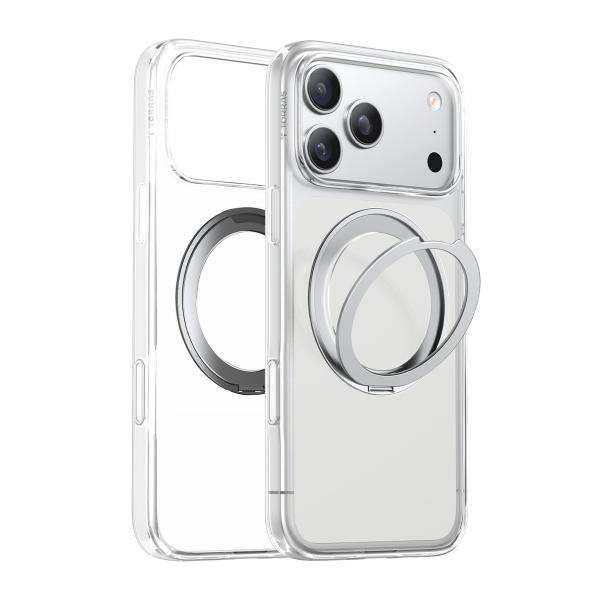 Torras Apple iPhone 18 Pro Max Ostand O1 Guardian Standlı Magsafe Kapak - Şeffaf
