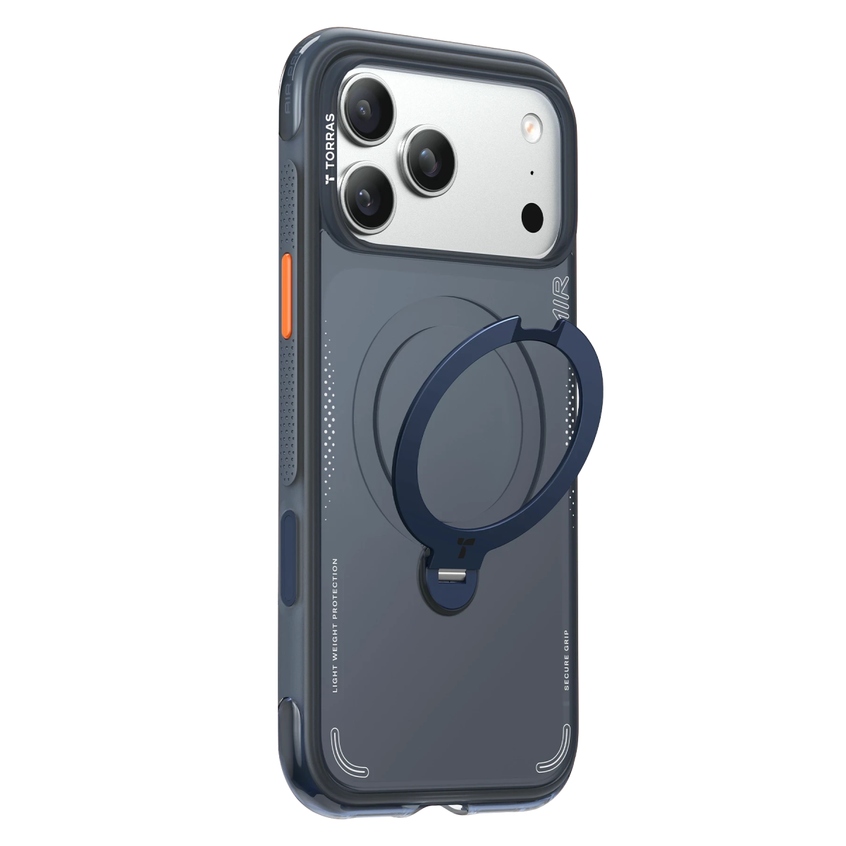Torras Apple iPhone 18 Pro Max Ostand Q3 Air Standlı Magsafe Kapak – Lacivert görseli 2