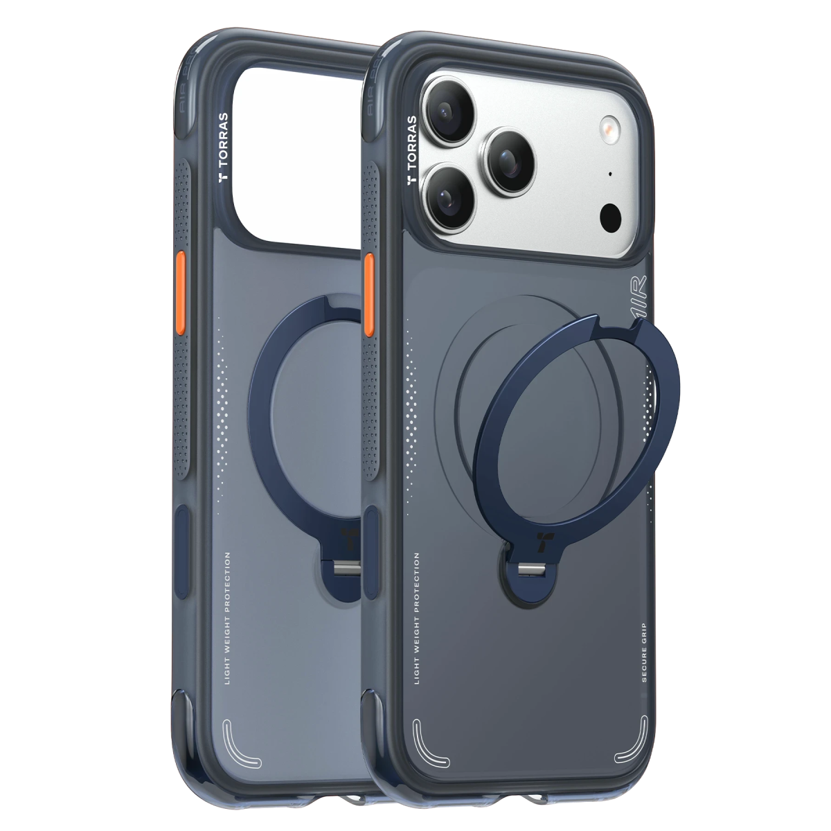 Torras Apple iPhone 18 Pro Max Ostand Q3 Air Standlı Magsafe Kapak – Lacivert görseli 1