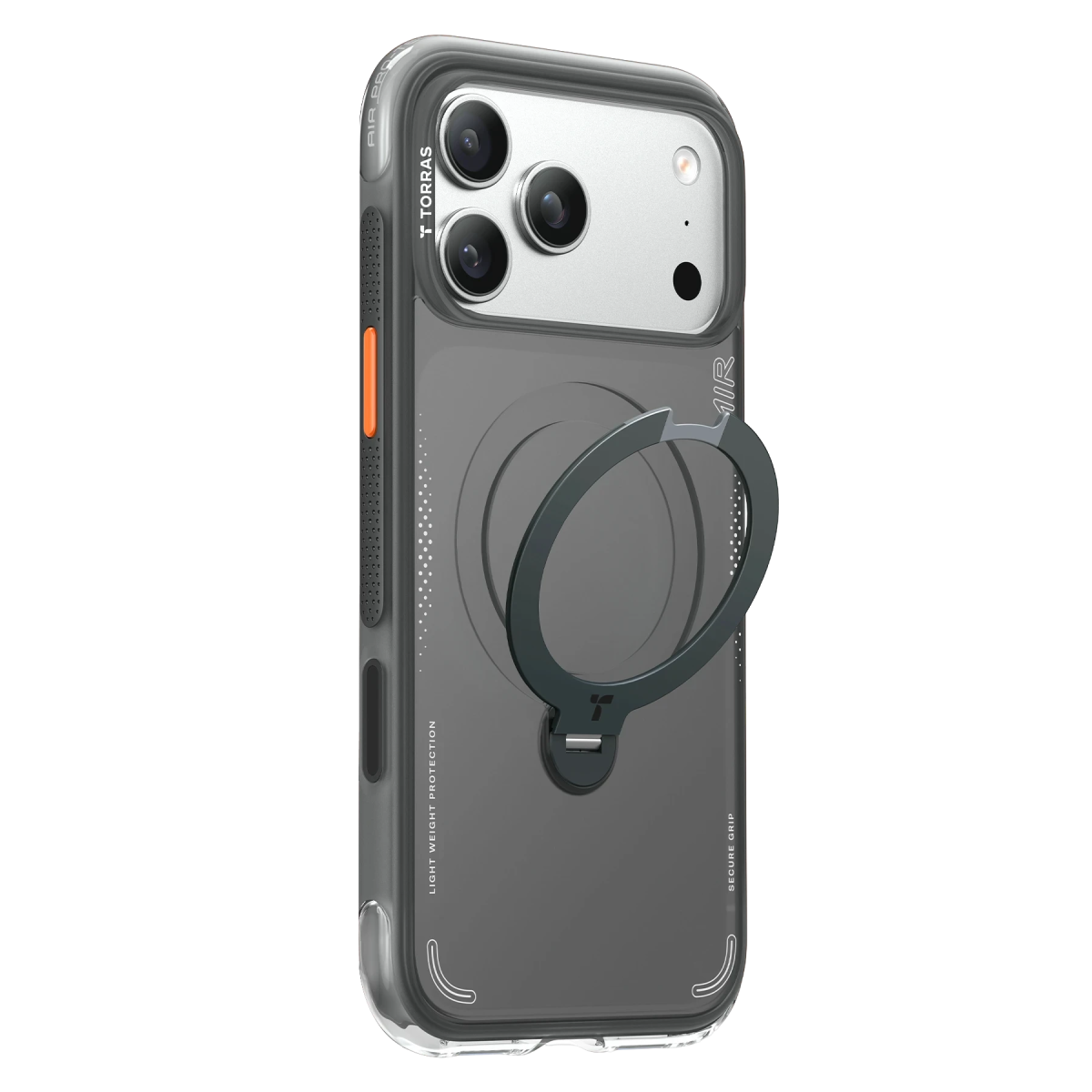 Torras Apple iPhone 18 Pro Max Ostand Q3 Air Standlı Magsafe Kapak – Siyah görseli 2