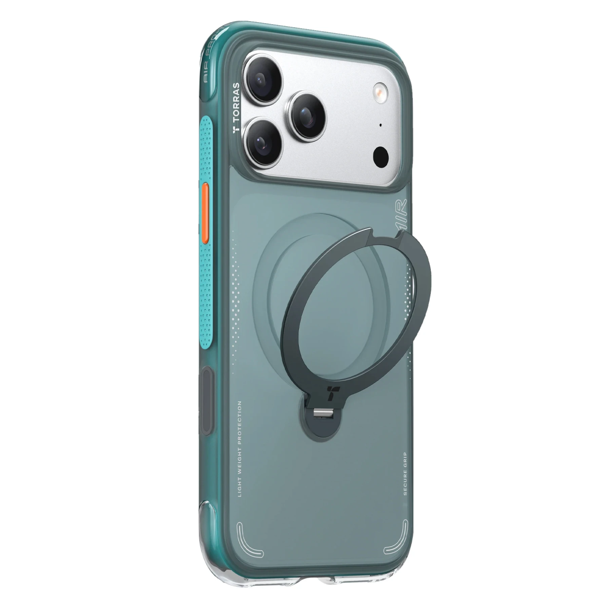 Torras Apple iPhone 18 Pro Max Ostand Q3 Air Standlı Magsafe Kapak – Yeşil görseli 2
