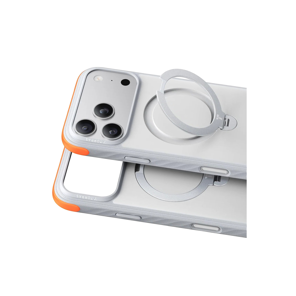 Torras Apple iPhone 18 Pro Max Ostand Q3 Rugg Standlı Magsafe Kapak – Beyaz görseli 2