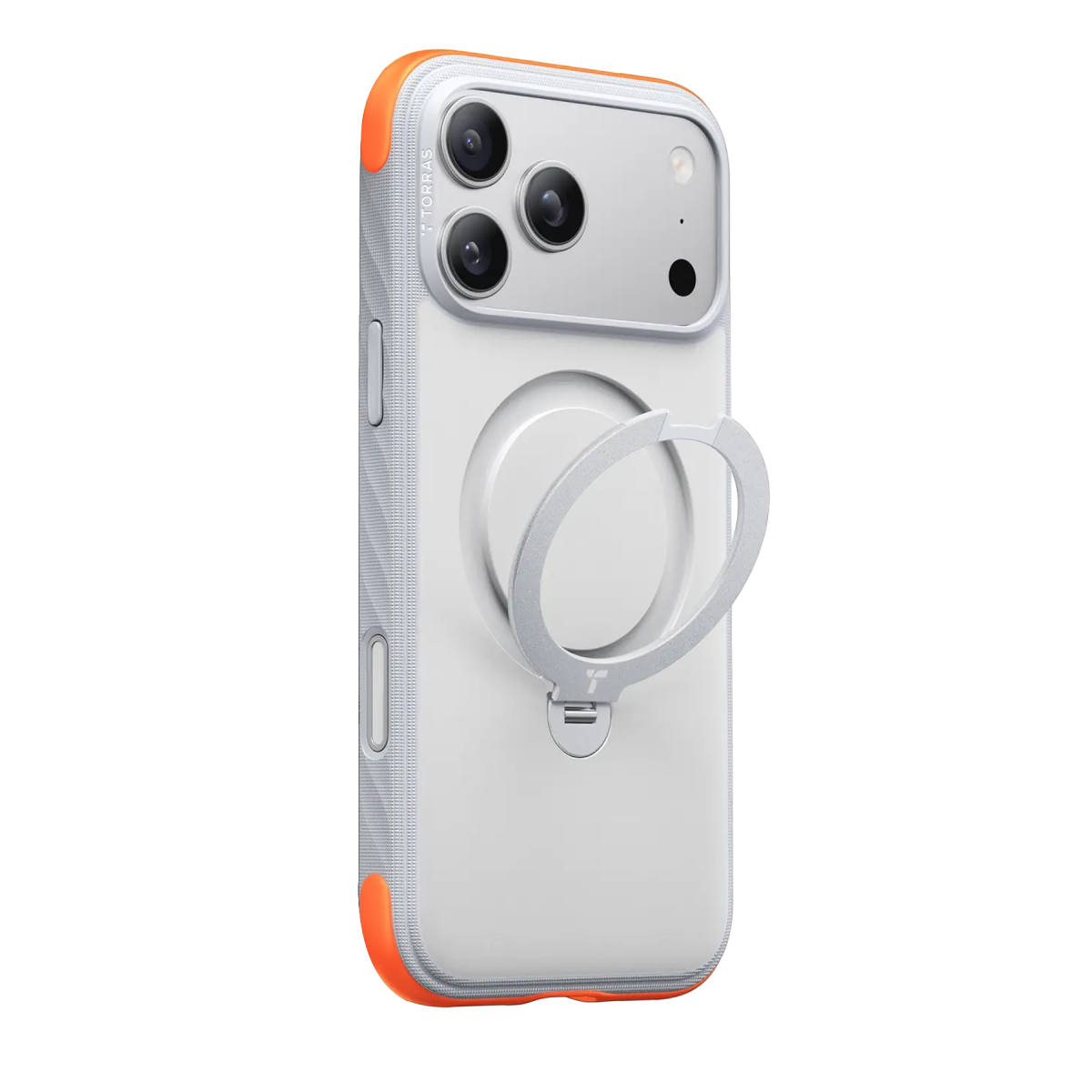 Torras Apple iPhone 18 Pro Max Ostand Q3 Rugg Standlı Magsafe Kapak – Beyaz görseli 3