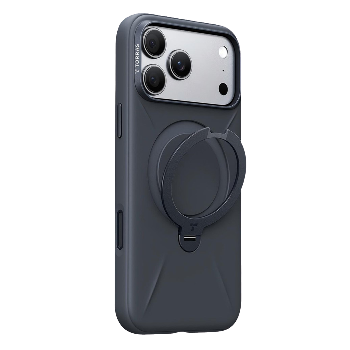 Torras Apple iPhone 18 Pro Max Ostand Q3 Silicone Standlı Magsafe Kapak – Siyah görseli 2