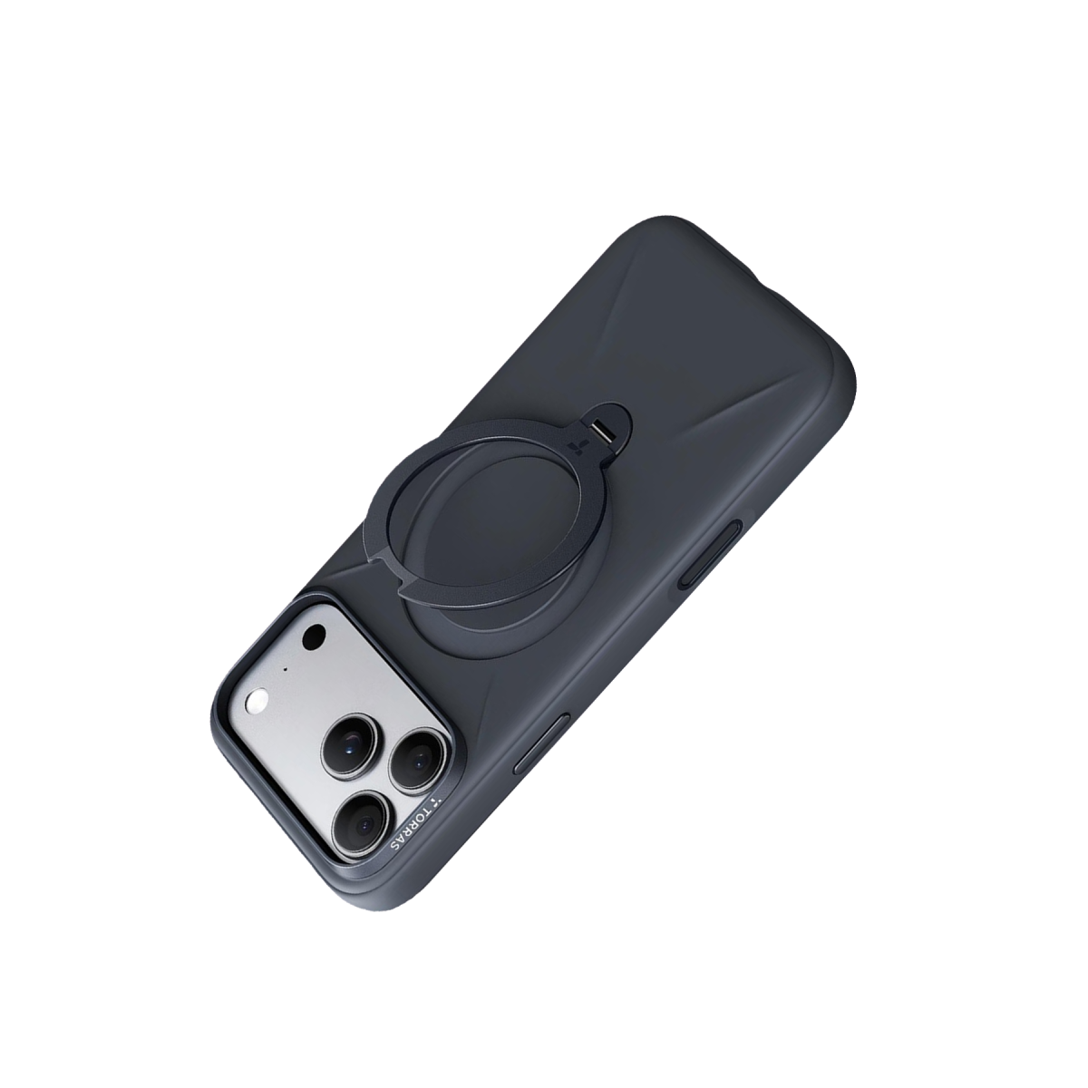 Torras Apple iPhone 18 Pro Max Ostand Q3 Silicone Standlı Magsafe Kapak – Siyah görseli 3