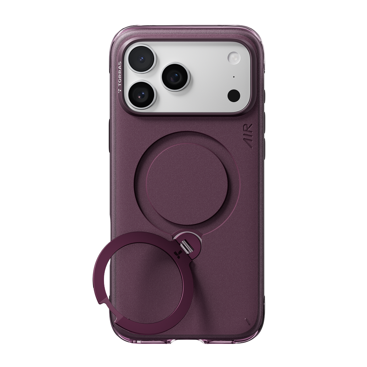 Torras Apple iPhone 18 Pro Max Q3 Air Essential Standlı Magsafe Kapak – Bordo görseli 2