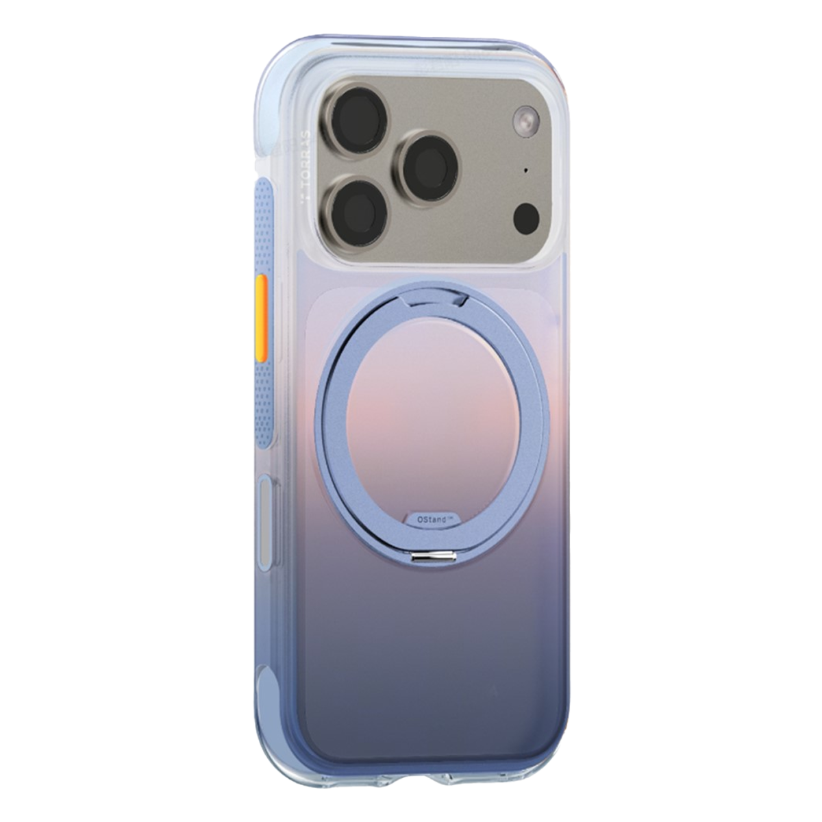 Torras Apple iPhone 18 Pro O3 Air Gradient Standlı Magsafe Kapak – Mor-Mavi görseli 2