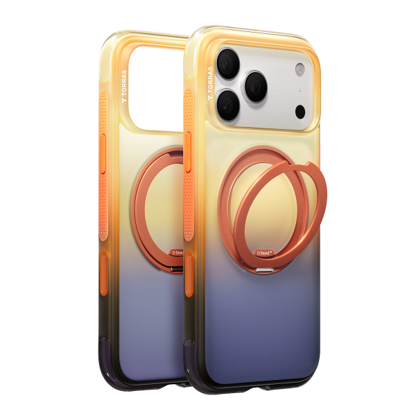 Torras Apple iPhone 18 Pro O3 Air Gradient Standlı Magsafe Kapak - Sierra Dusk