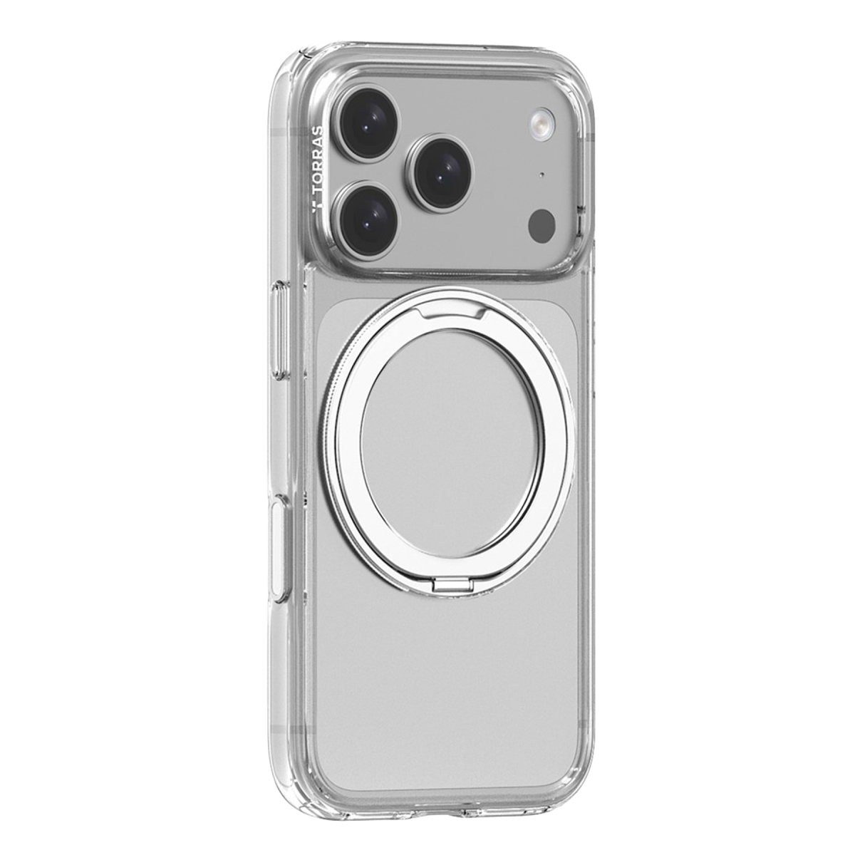 Torras Apple iPhone 18 Pro Ostand O1 Guardian Standlı Magsafe Kapak – Beyaz görseli 1