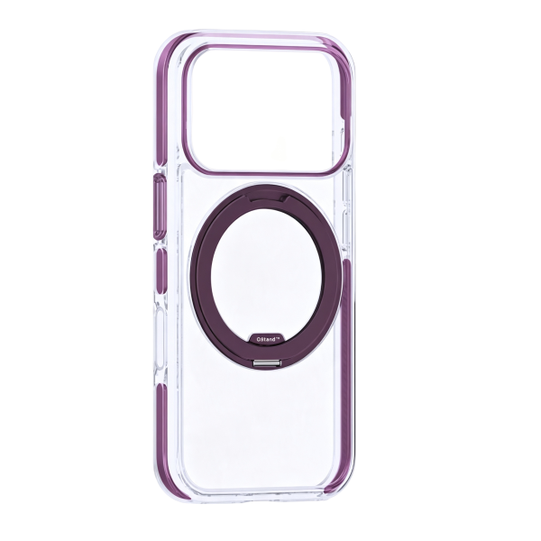 Torras Apple iPhone 18 Pro Ostand O3 Light Standlı Magsafe Kapak - Bordo