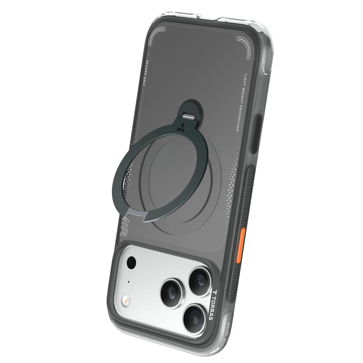 Torras Apple iPhone 18 Pro Ostand Q3 Air Standlı Magsafe Kapak – Siyah görseli 3