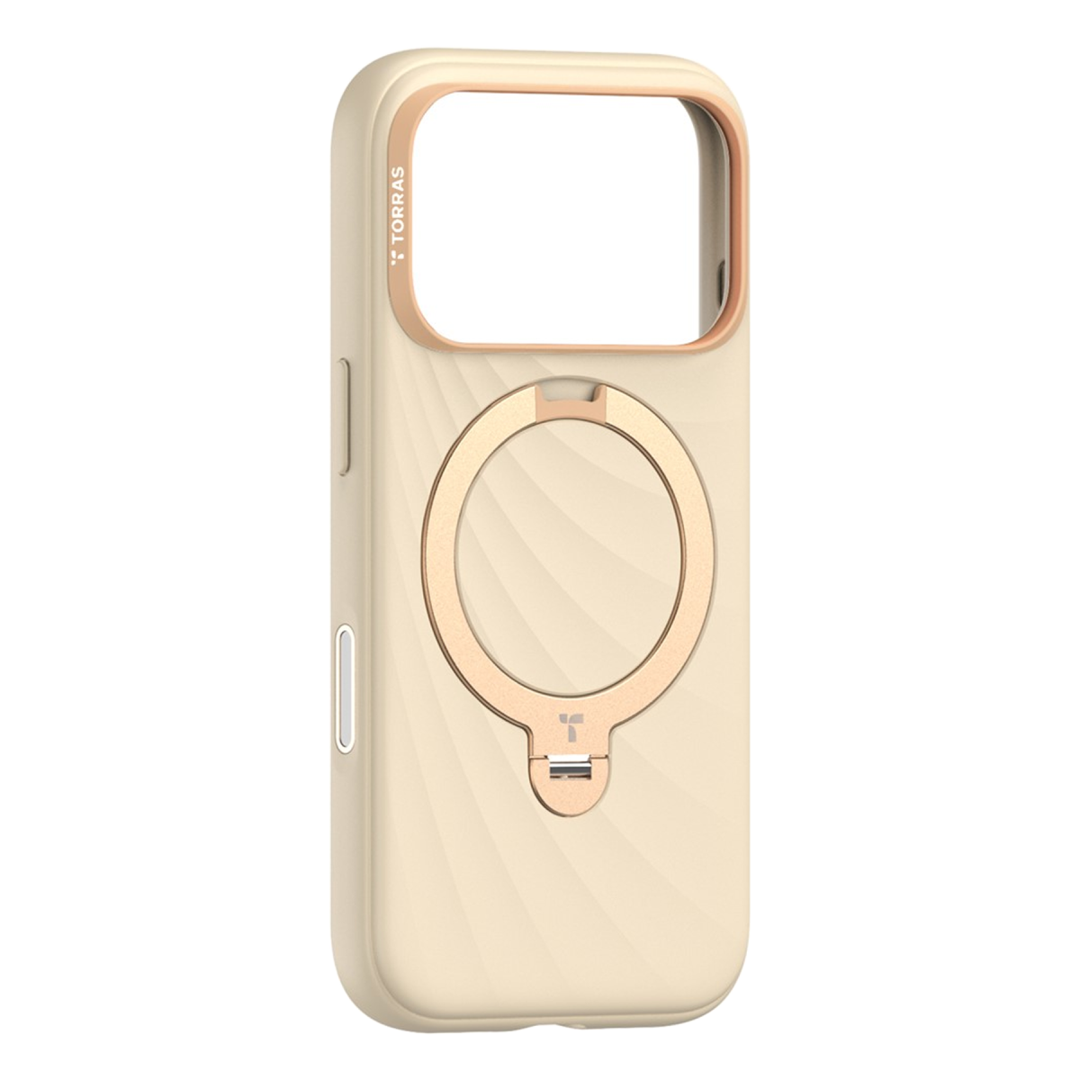 Torras Apple iPhone 18 Pro Ostand Q3 Silicone Wind Standlı Magsafe Kapak – Turuncu görseli 2