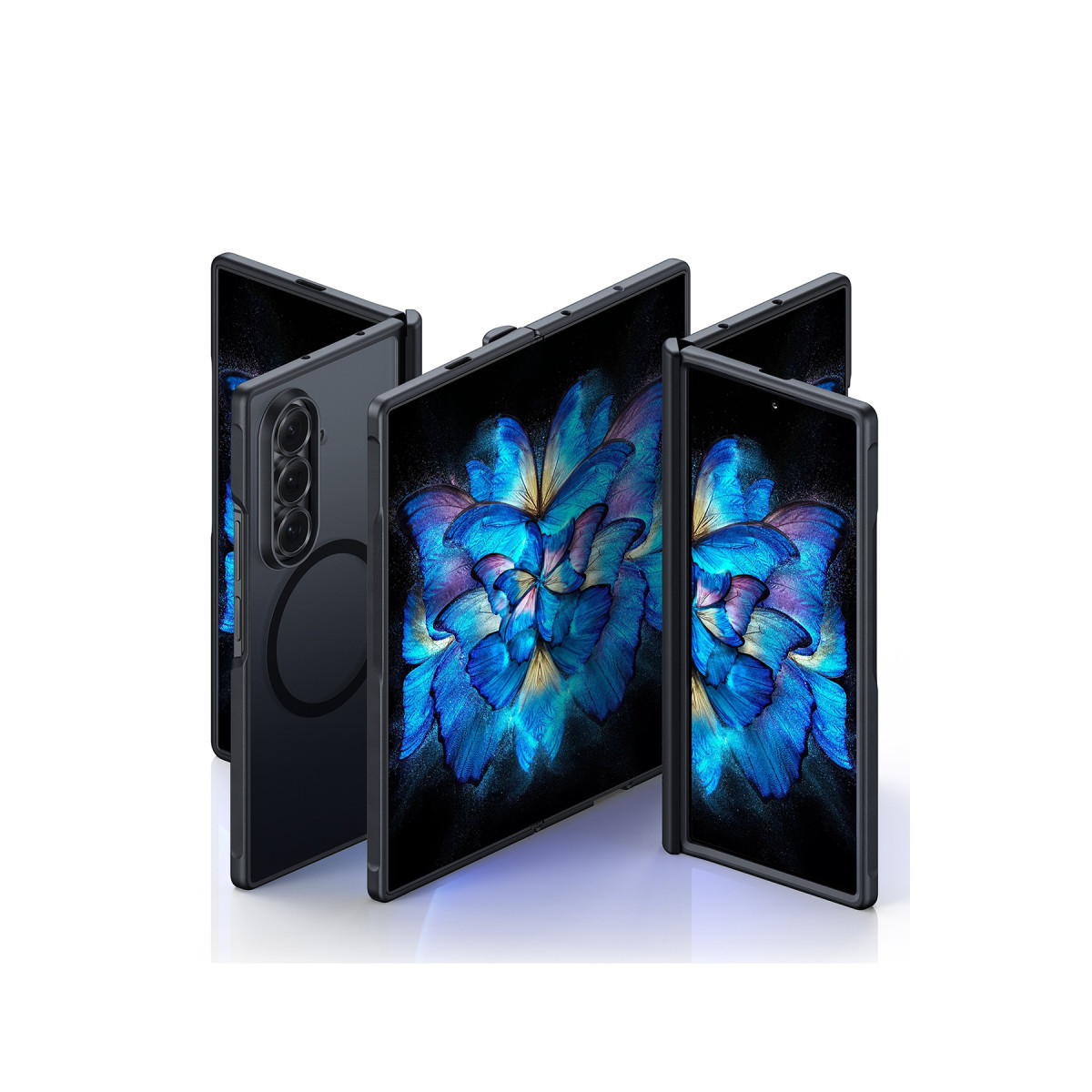 Torras Samsung Galaxy Z Fold 7 2 Adet Ekran Koruyuculu Guardian Magsafe Kılıf – Siyah görseli 4