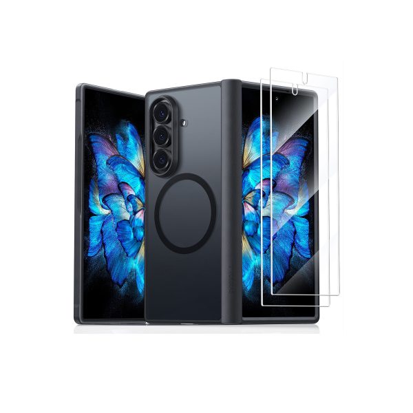 Torras Samsung Galaxy Z Fold 7 2 Adet Ekran Koruyuculu Guardian Magsafe Kılıf - Siyah