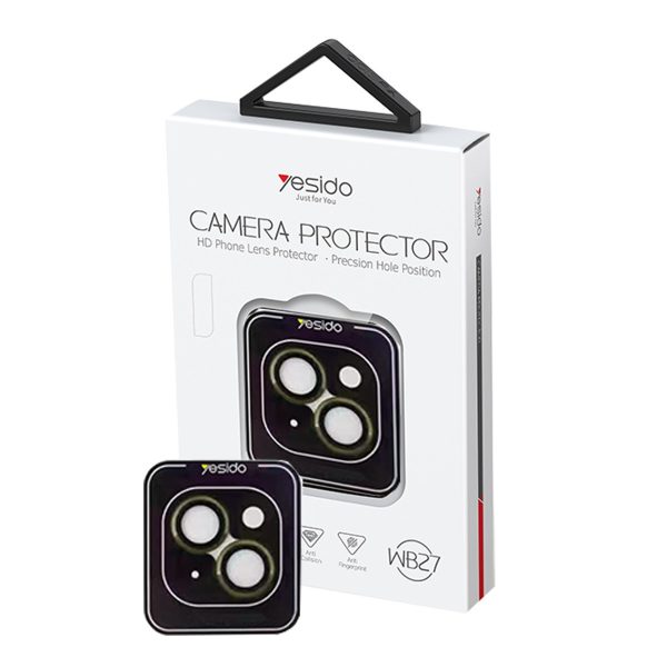 Yesido Apple iPhone 15 WB27 Metal Kamera Lens - Gold