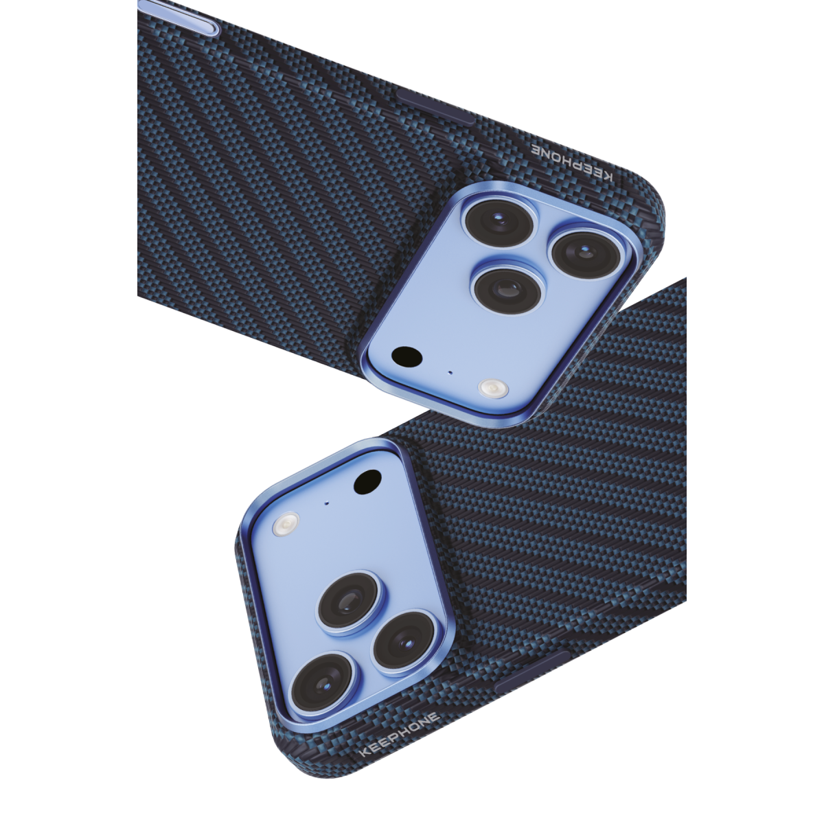 Keephone Apple iPhone 18 Pro Titan Aramid Fiber Magsafe Kapak – Lacivert görseli 2