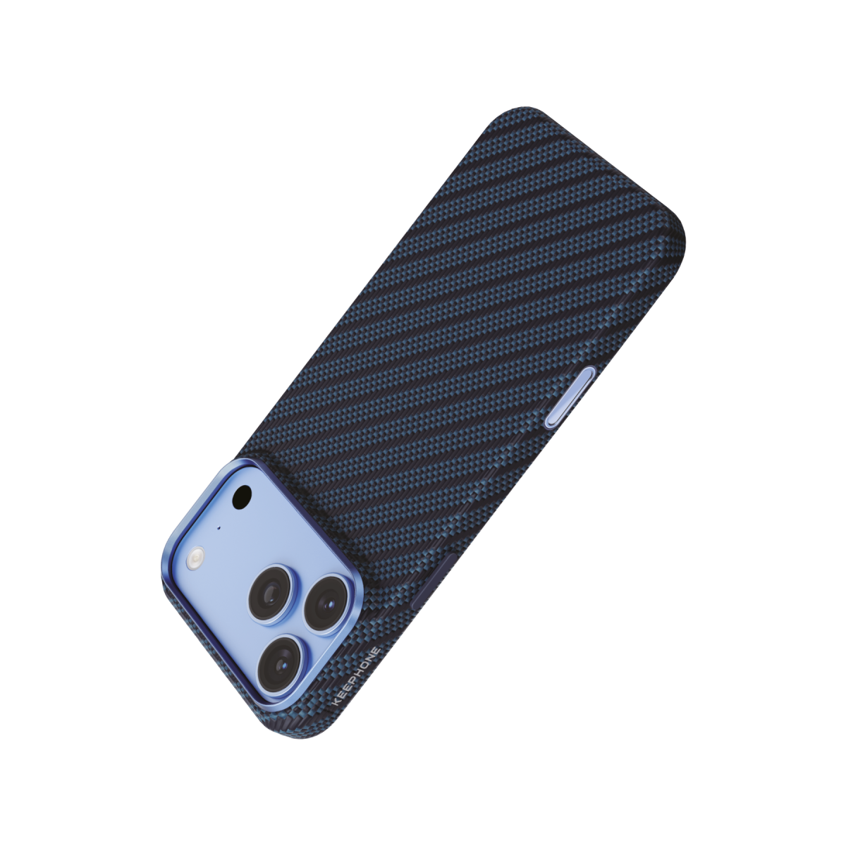 Keephone Apple iPhone 18 Pro Titan Aramid Fiber Magsafe Kapak – Lacivert görseli 3