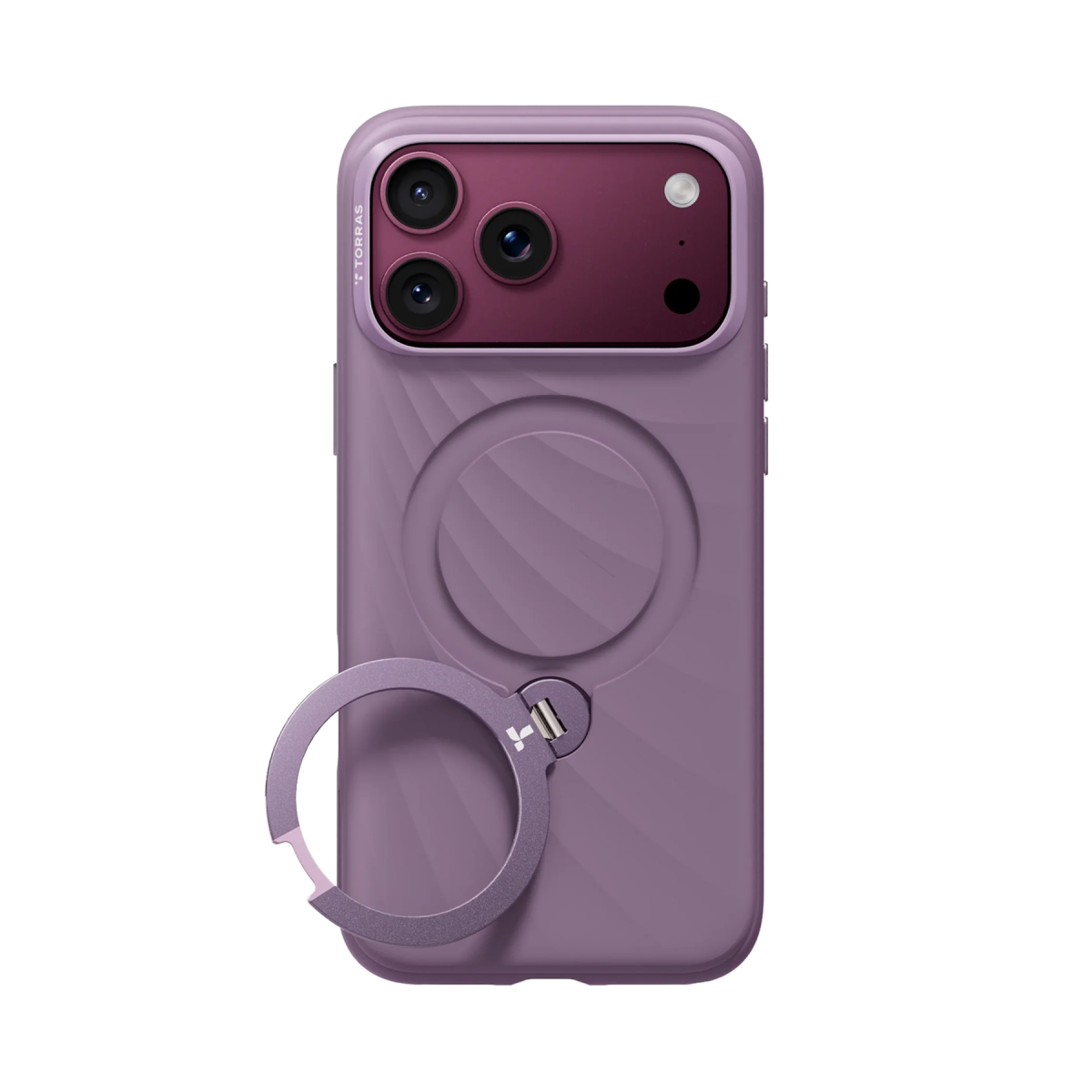 Torras Apple iPhone 18 Pro Ostand Q3 Silicone Wind Standlı Magsafe Kapak – Bordo görseli 3