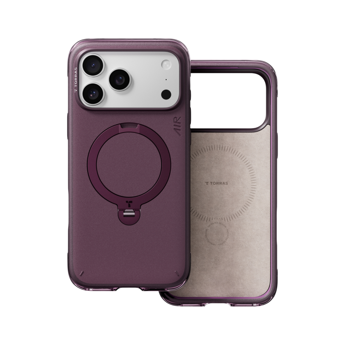 Torras Apple iPhone 18 Pro Q3 Air Essential Standlı Magsafe Kapak – Bordo görseli 3
