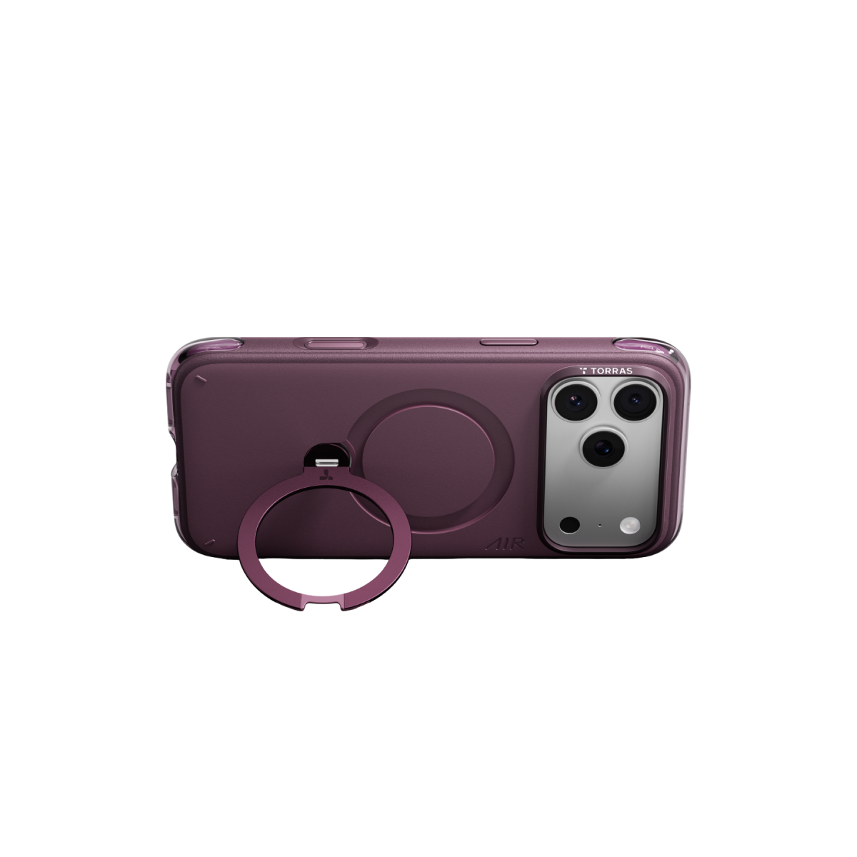 Torras Apple iPhone 18 Pro Q3 Air Essential Standlı Magsafe Kapak – Bordo görseli 4