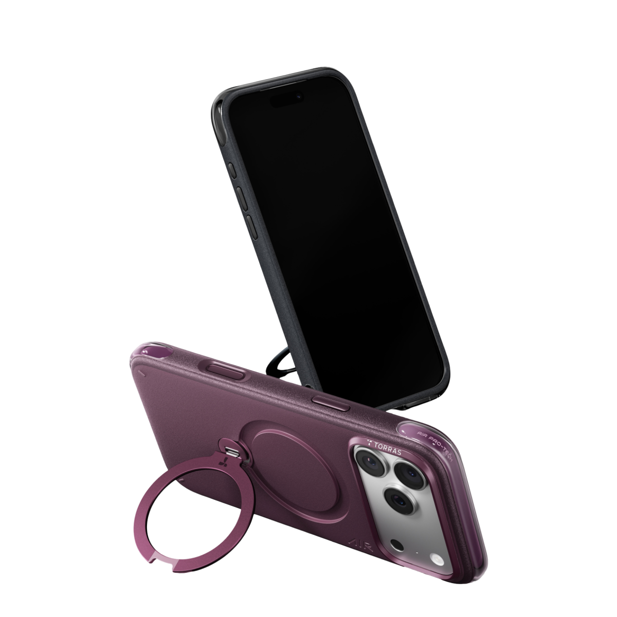 Torras Apple iPhone 18 Pro Q3 Air Essential Standlı Magsafe Kapak – Bordo görseli 5