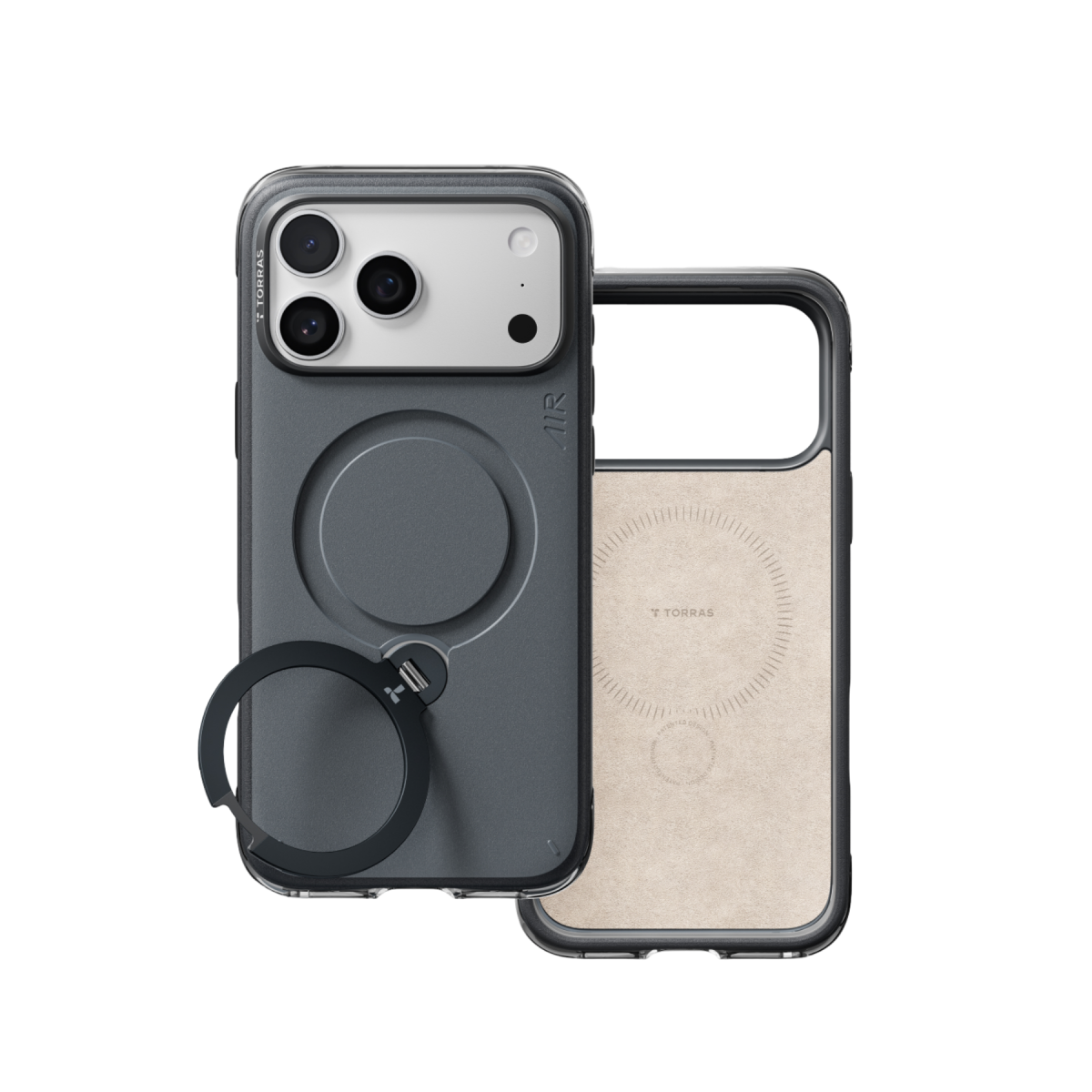Torras Apple iPhone 18 Pro Q3 Air Essential Standlı Magsafe Kapak – Siyah görseli 3